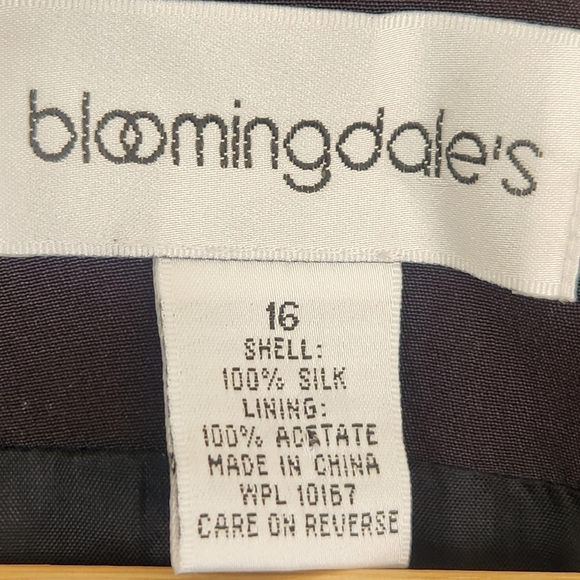 BLOOMINGDALES Women's Blazer Size 16 Black Shoulder Pads Beaded VTG Whimsigoth - Picture 3 of 10